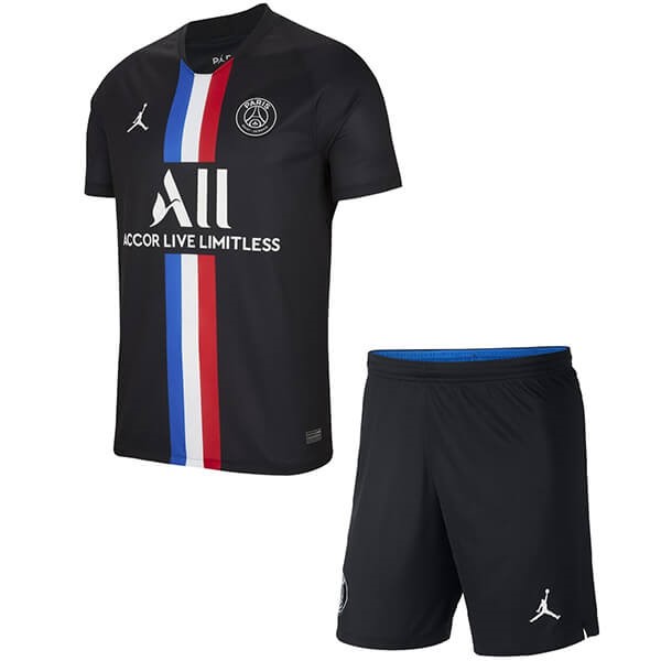 JORDAN Camiseta Paris Saint Germain Replica Cuarto Ropa Niños 2019/20 Negro